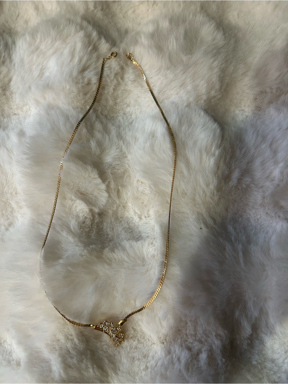 Gold Crystal Accent Women’s Necklace